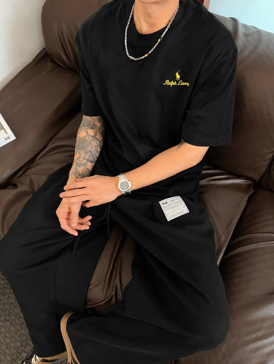 Ralph*Lauren* Hot Sale · g 《 》 tee ， Same Style ， : Black White Coffee Brown Size：S（90-130 ） M（125-150 ） L（135-165 ） XL（160-190 ） XXL（185 ）